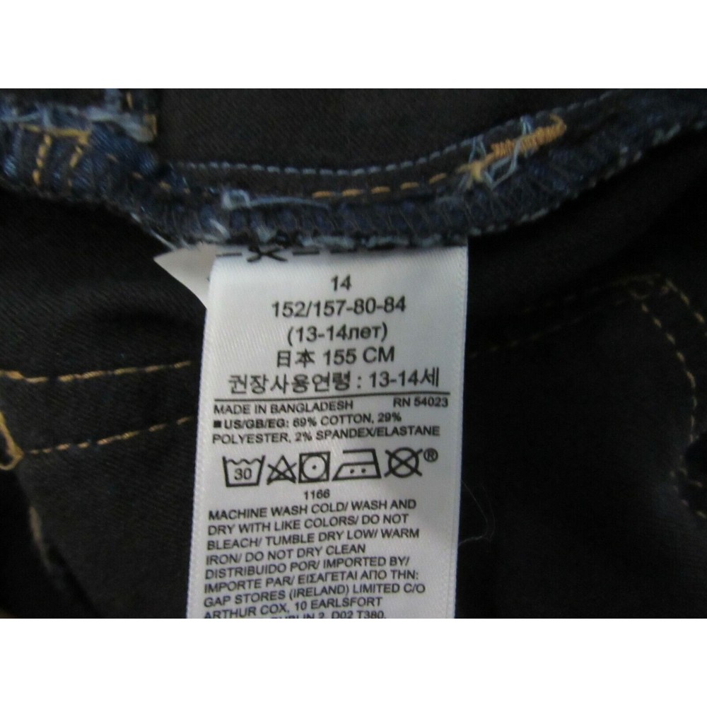 Gap Girls Jeans Size 14 Blue Jegging Mid Blasted Adjustable Waisted Denim - Picture 4 of 4